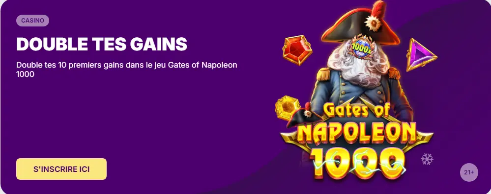 Double Tes Gains de Napoleon Casino